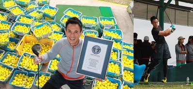 香港星級健身教練車志健 (Brian Cha) 于2013年2月18日，凌晨12時至中午12時的12個小時內，連續將9,959個高爾夫球打到100碼外。成功刷新健力士世界紀錄，并為兩個慈善機構籌得善款。