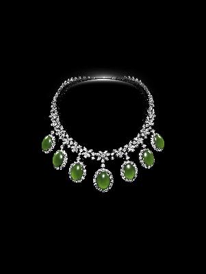 Chia Ta Jewellery - Precious Jadite diamond necklace imposing elegance, abundant with artistic culture, winning the collector’s heart.
